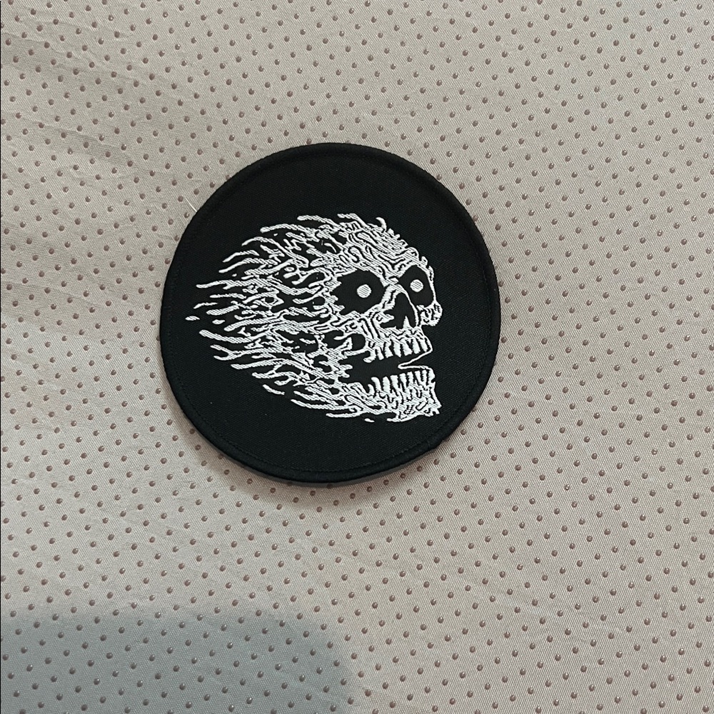 Liquid death sew on patch. 3”